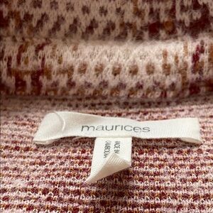 Maurices Soft Knit Sweater in Pink and Brown